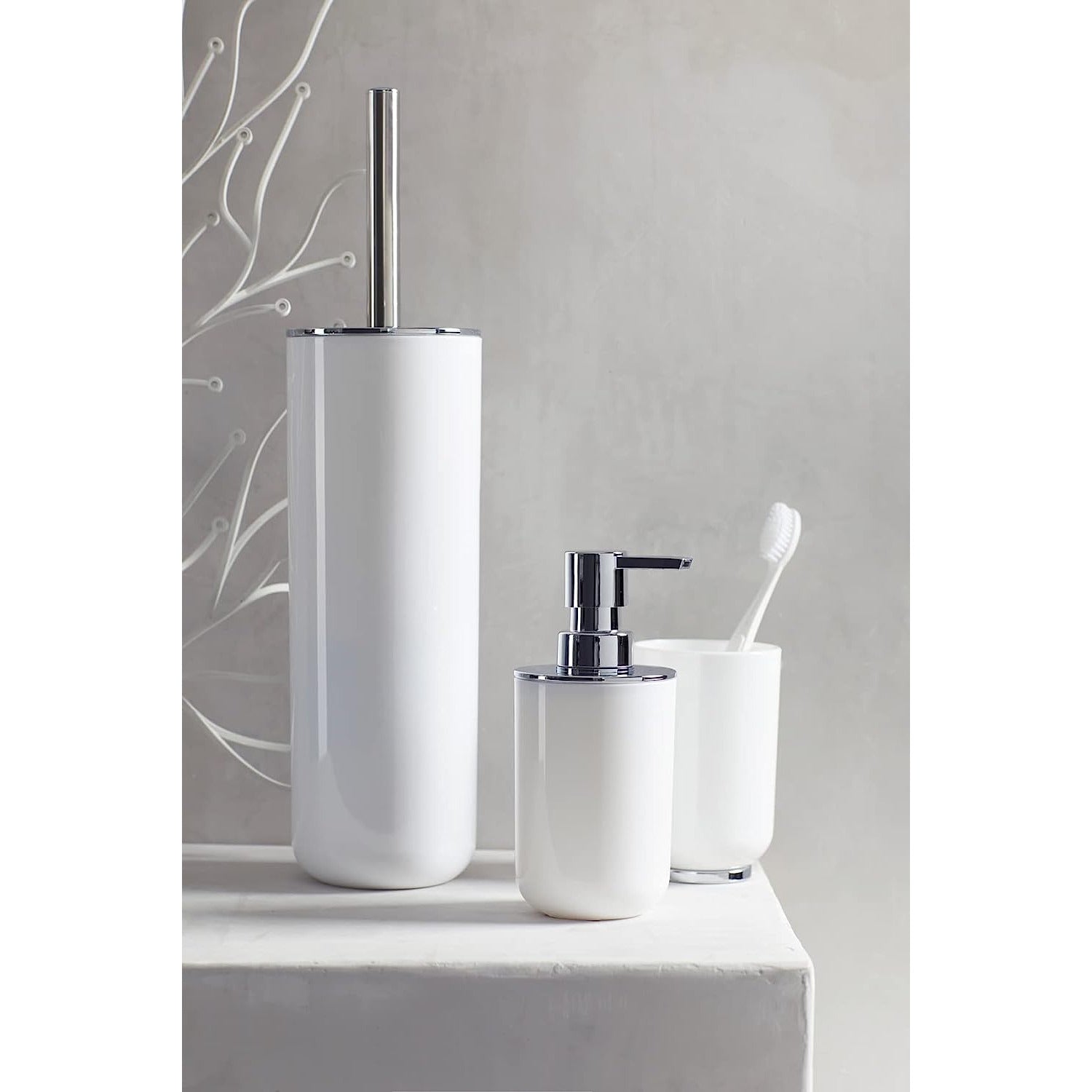 Soap Dispenser - Posa - White/Chrome
