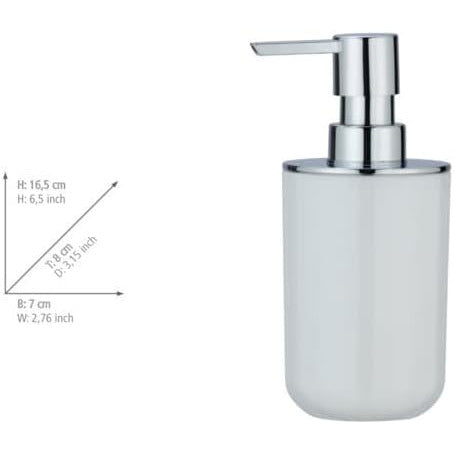 SOAP DISPENSER - POSA - WHITE/CHROME