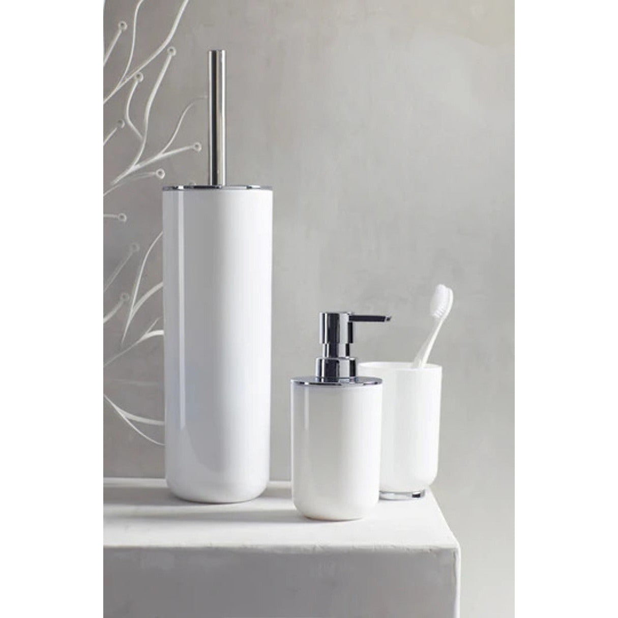 Soap Dispenser - Posa - White/Chrome