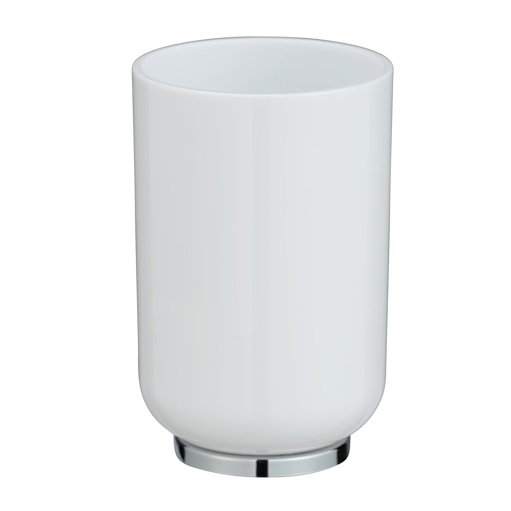 Toothbrush Tumbler - Posa - White/Chrome