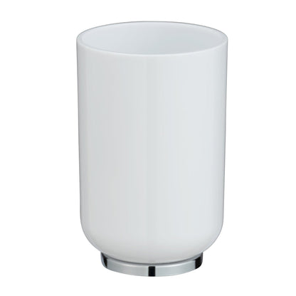 TOOTHBRUSH TUMBLER - POSA - WHITE/CHROME