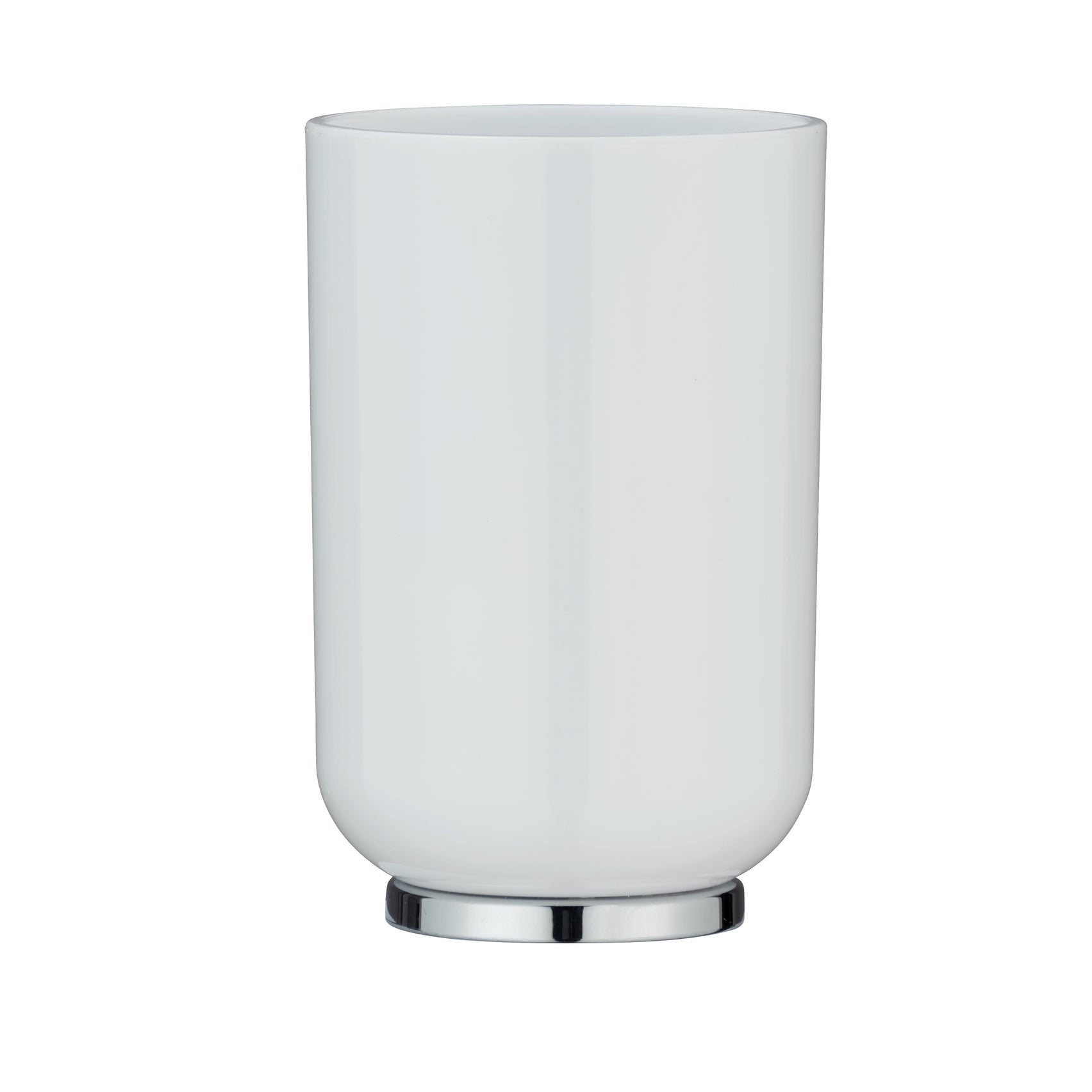 Toothbrush Tumbler - Posa - White/Chrome