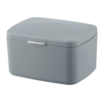 BATHROOM STORAGE BOX - BARCELONA - GREY - UNBREAKABLE - 16X11X19CM