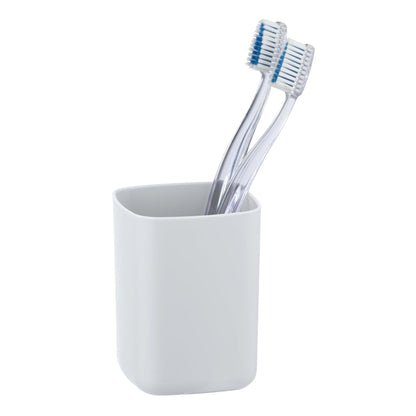 TOOTHBRUSH TUMBLER - BARCELONA RANGE - WHITE - UNBREAKABLE