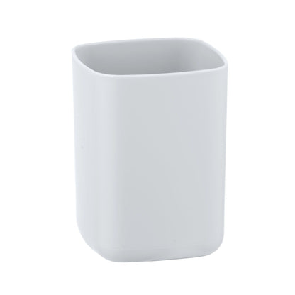 TOOTHBRUSH TUMBLER - BARCELONA RANGE - WHITE - UNBREAKABLE