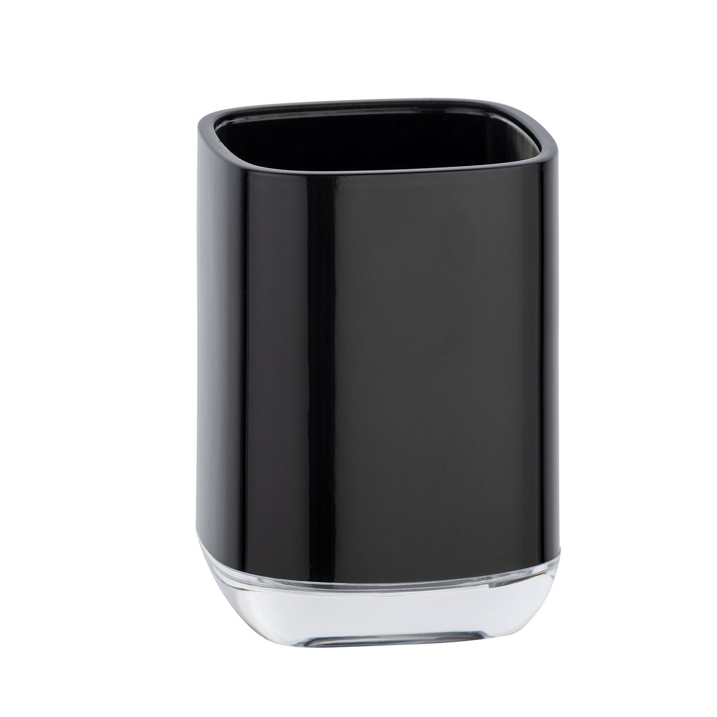 TOOTHBRUSH TUMBLER - MASON - BLACK & TRANSPARENT