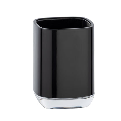 TOOTHBRUSH TUMBLER - MASON - BLACK & TRANSPARENT