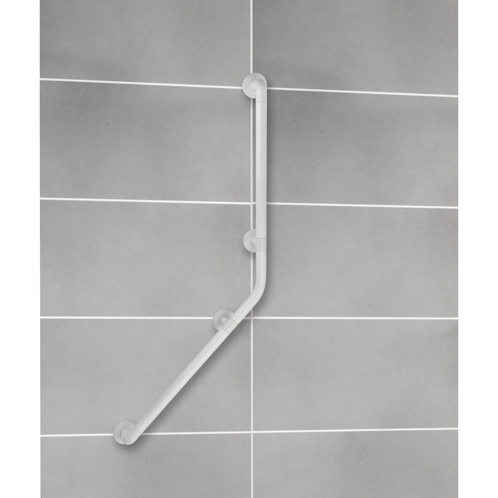 Bathroom Grab Rail - Secura - White - 135° 67x67cm
