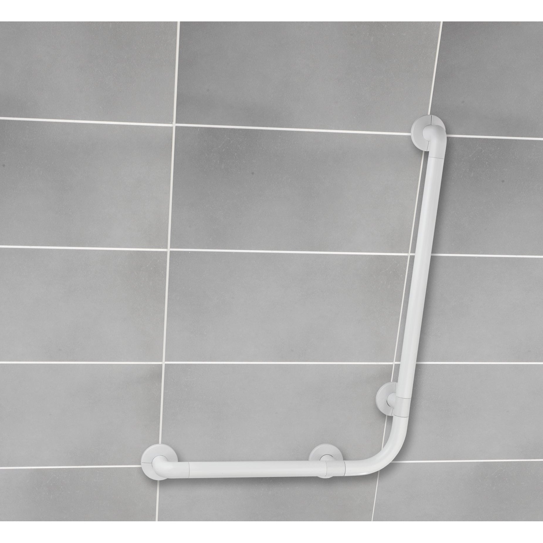 Bathroom Grab Rail - Secura - White - 90° 55 - 5x78cm