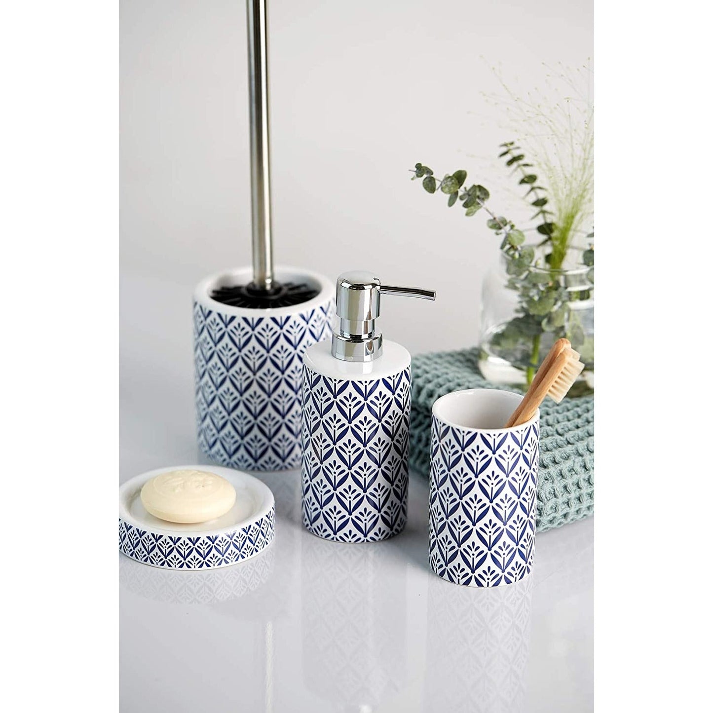 TOILET BRUSH “ LORCA RANGE “ BLUE - CERAMIC