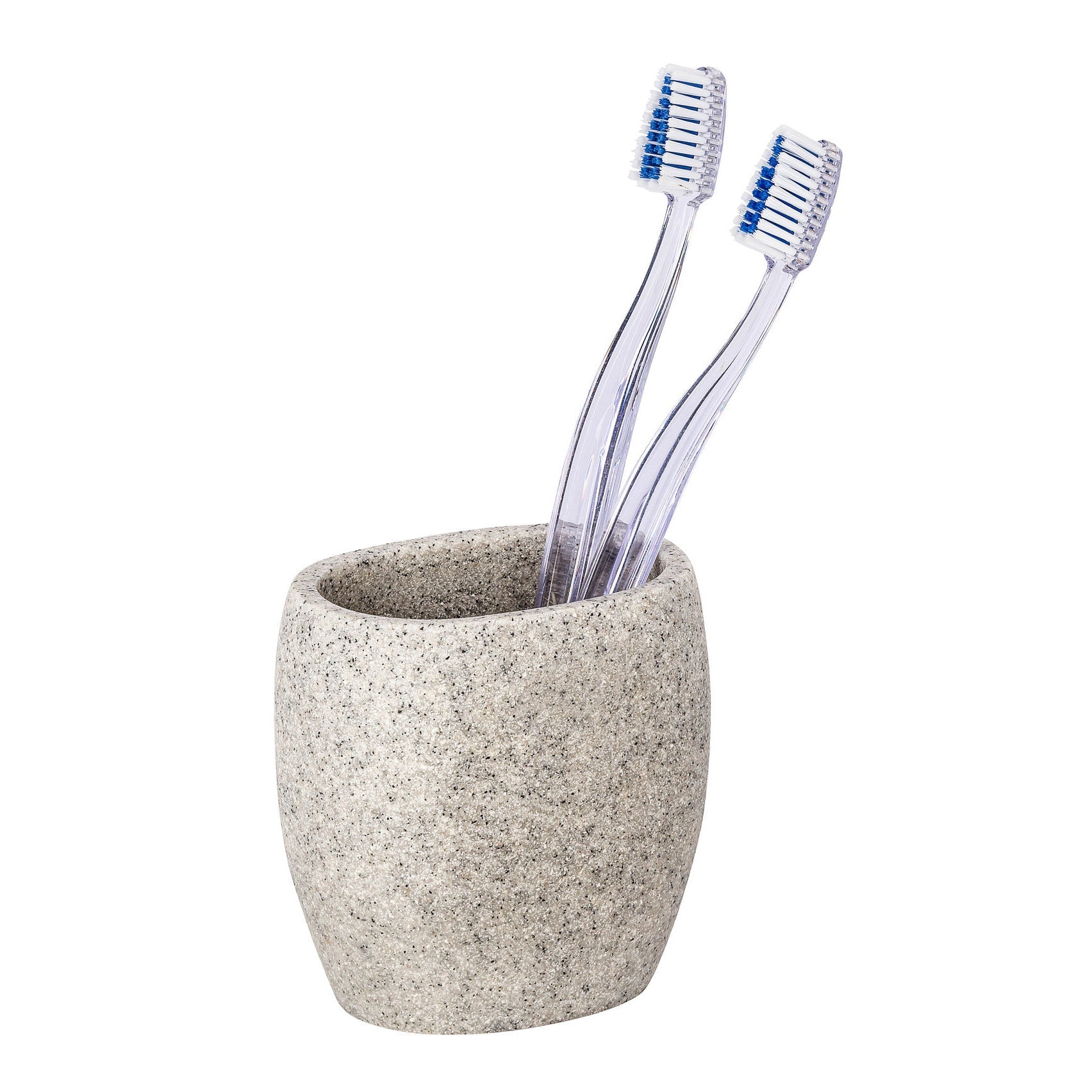 Toothbrush Tumbler - Puro - Polyresin - Light Grey