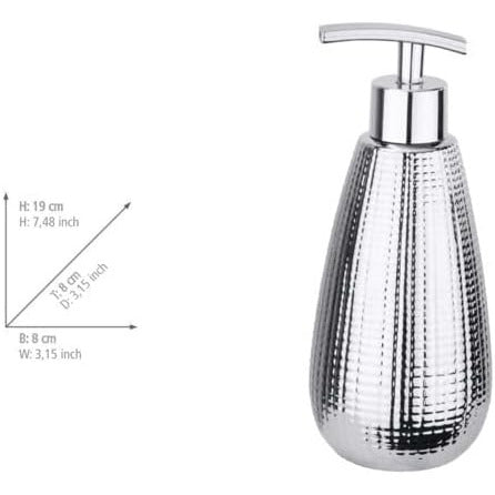 SOAP DISPENSER - DAKAR RANGE - CERAMIC - SILVER