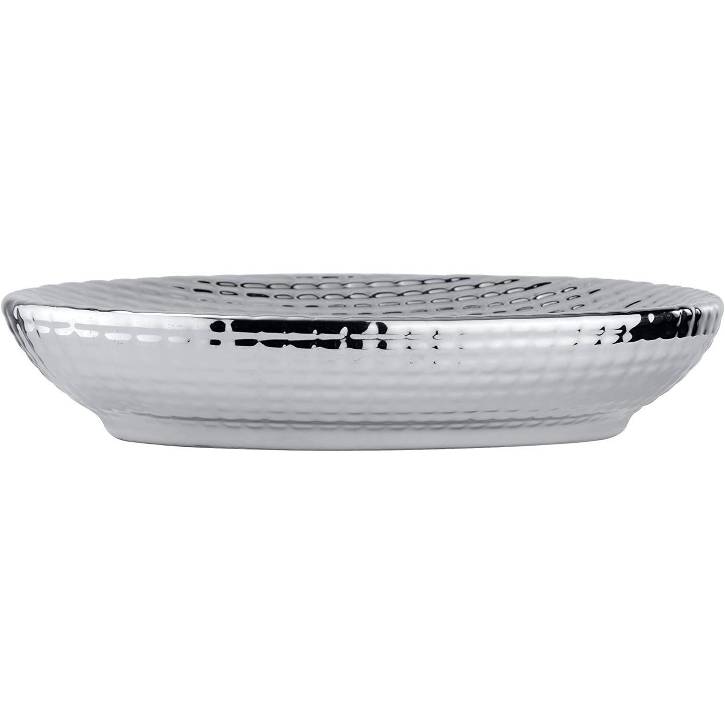 SOAP DISH - DAKAR RANGE - CERAMIC - SILVER