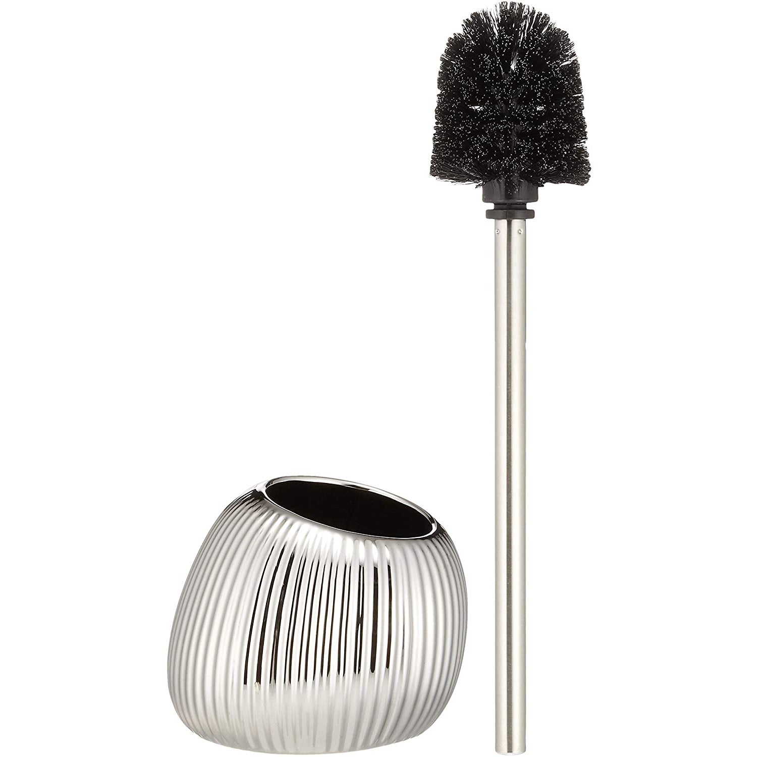 Toilet Brush Polaris Range Silver Riff - Ceramic