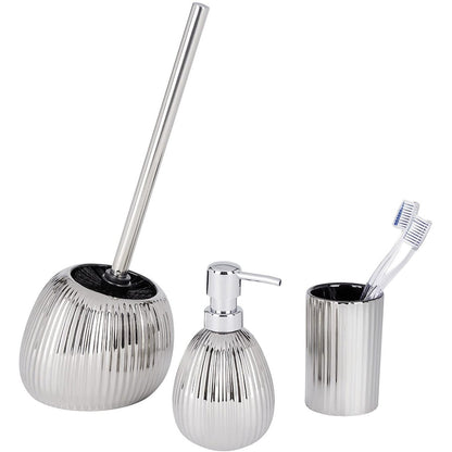 TOILET BRUSH “ POLARIS RANGE “ SILVER RIFF - CERAMIC