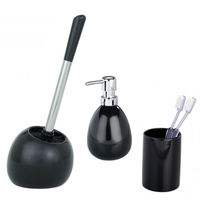 Soap Dispenser - Polaris Range - Black - Ceramic