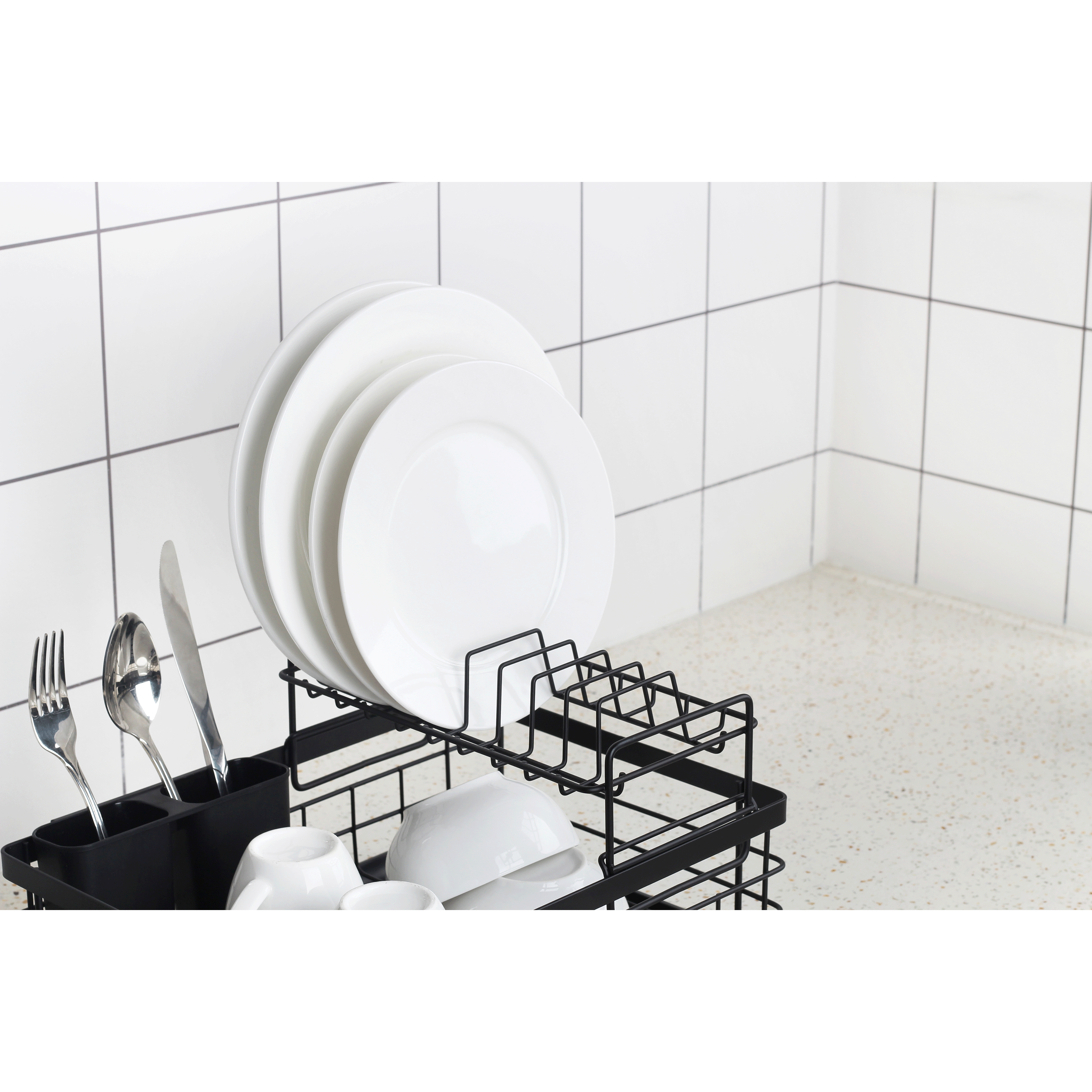 Dish Drainer 2-Tier - Catania 401 - Matt Black