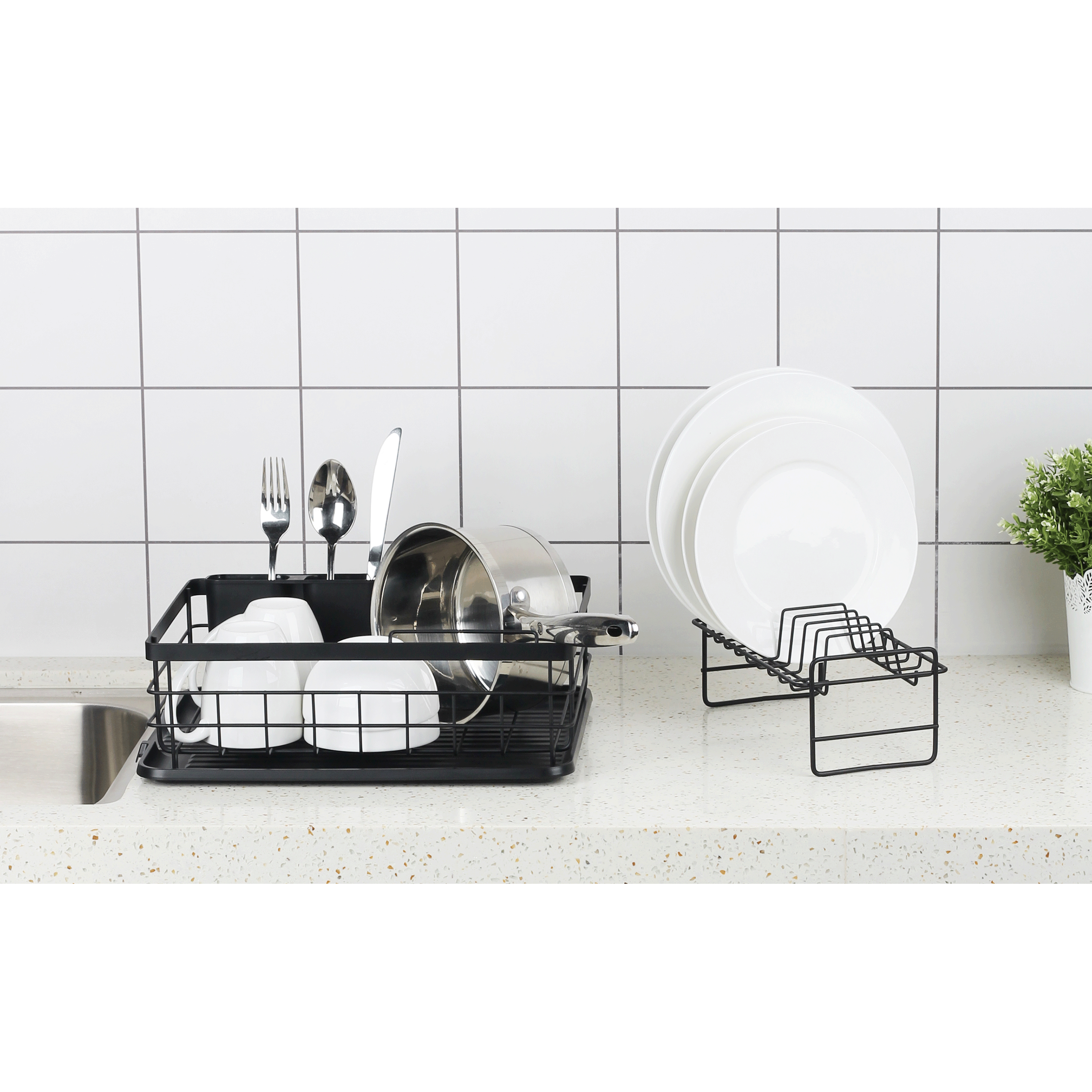 Dish Drainer 2-Tier - Catania 401 - Matt Black