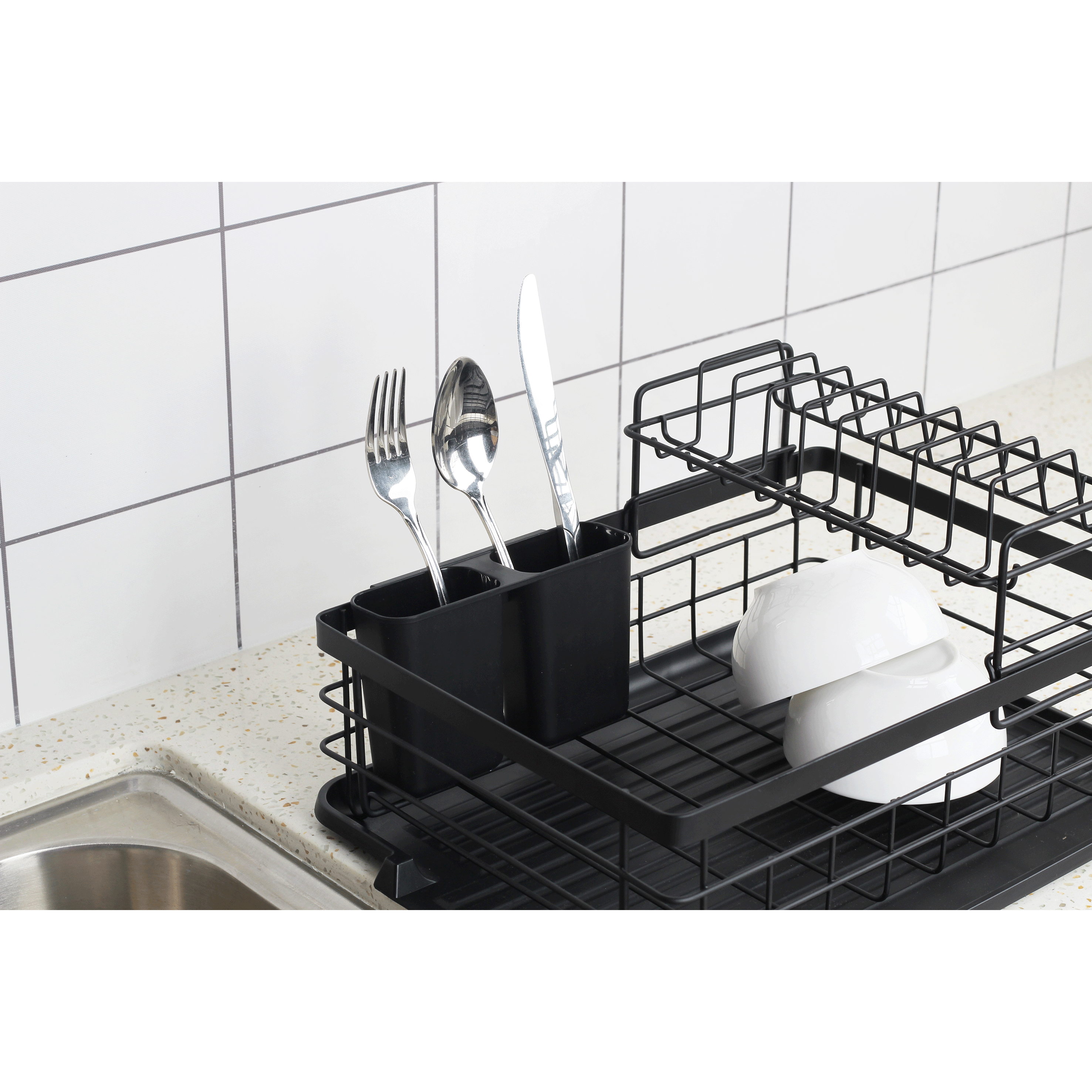 Dish Drainer 2-Tier - Catania 401 - Matt Black
