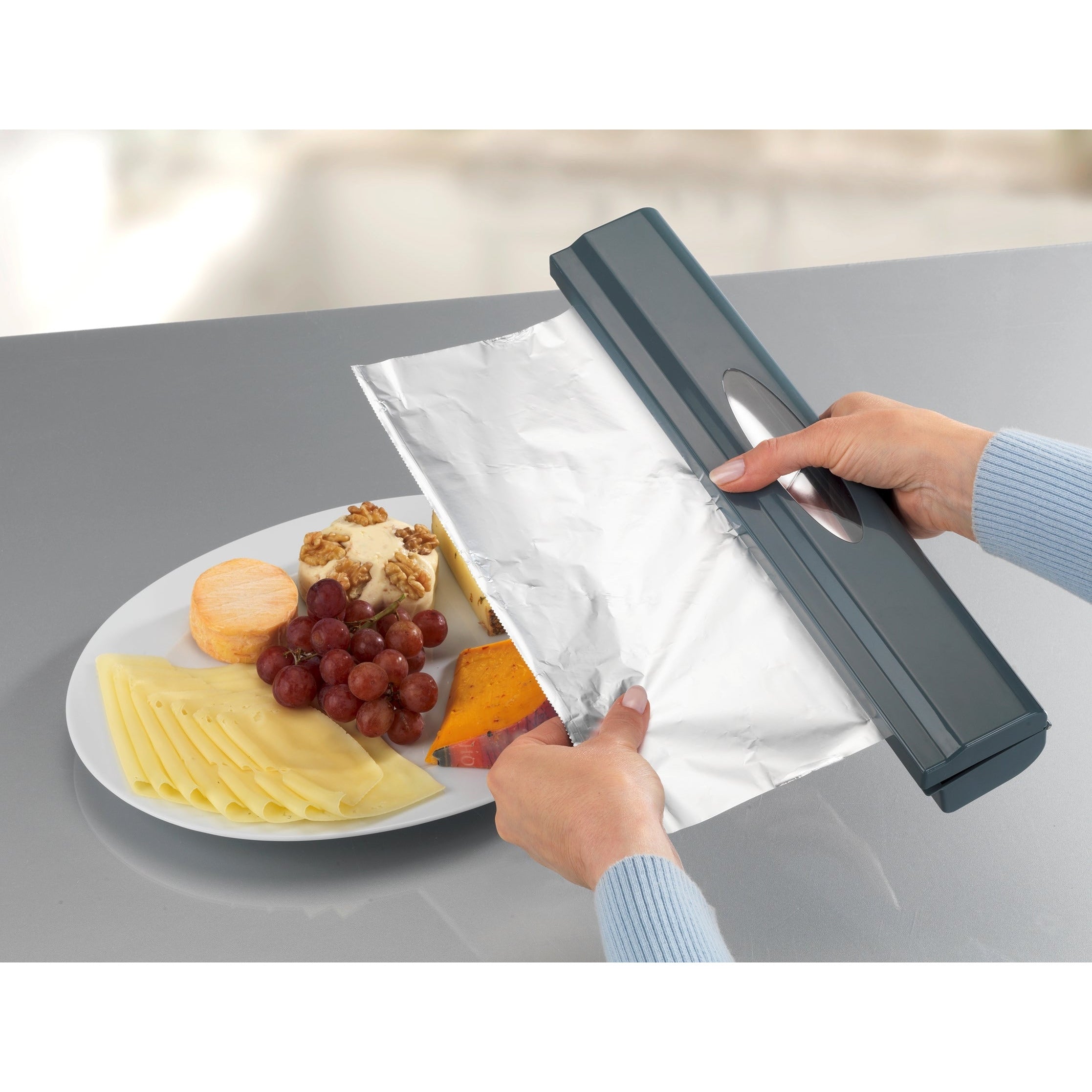 Foil / Cling Wrap Dispenser Cutter 1-Click - Charcoal
