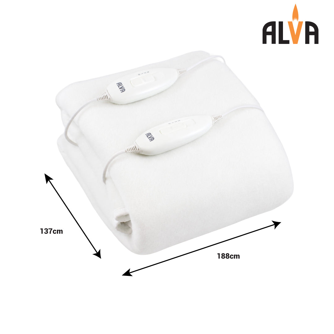 ALVA Needle Punch Electric Blanket With Elastic Straps