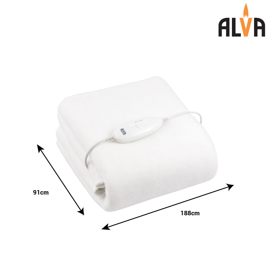 ALVA Needle Punch Electric Blanket With Elastic Straps