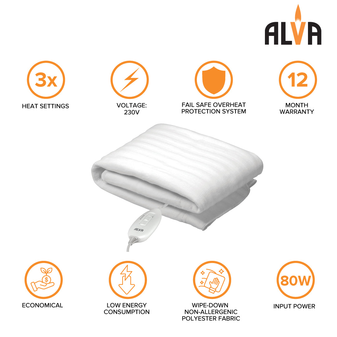 ALVA Tie-Down Electric Blanket | Padded Sleeve