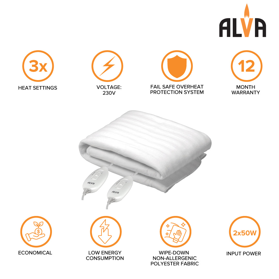ALVA Tie-Down Electric Blanket | Padded Sleeve