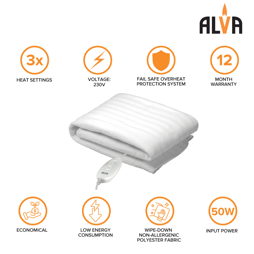 ALVA Tie-Down Electric Blanket | Padded Sleeve
