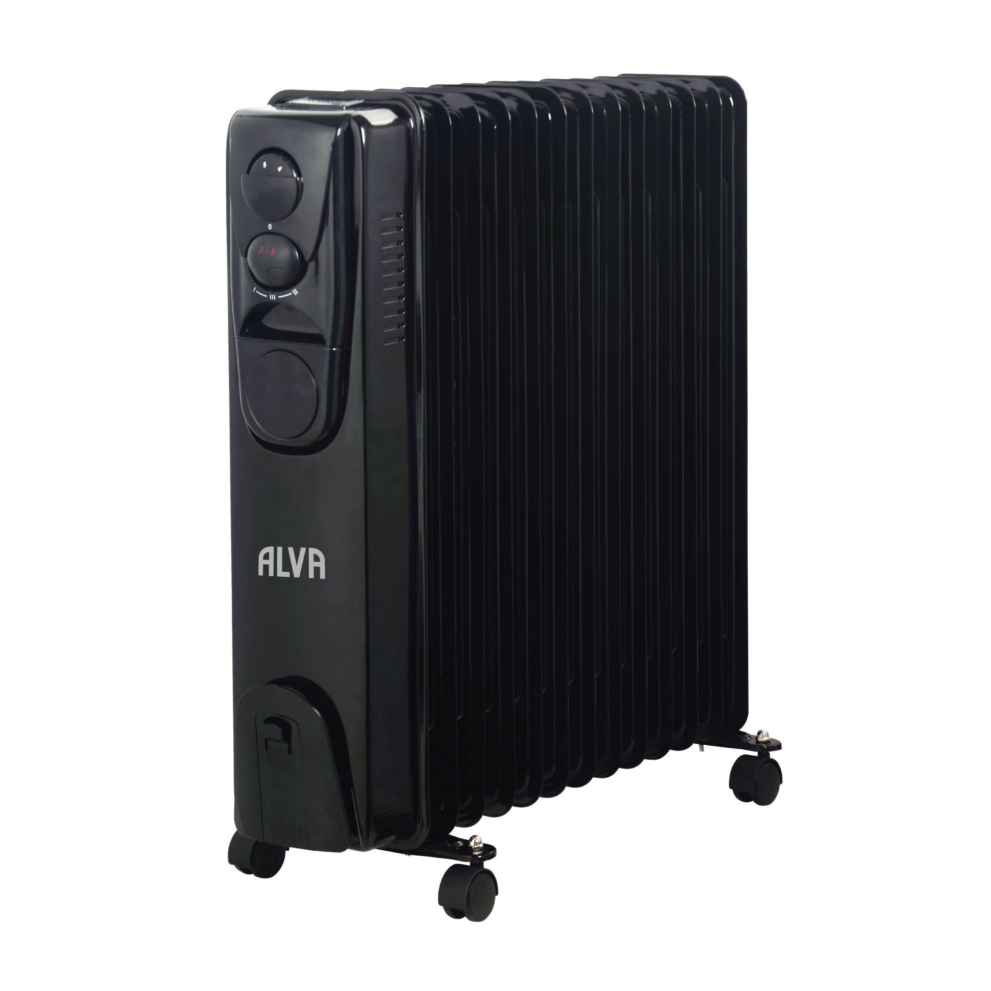 13 Fins 2500W Oil Filled Heater - Glossy Black