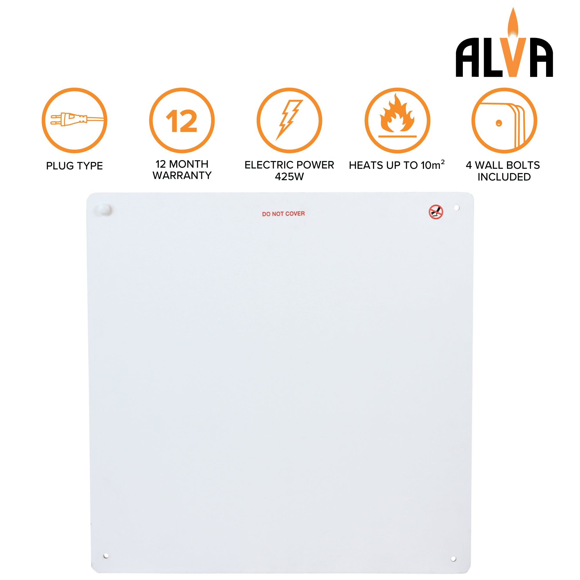 Wall-Panel Electric Heater - 60x60cm - Infrared