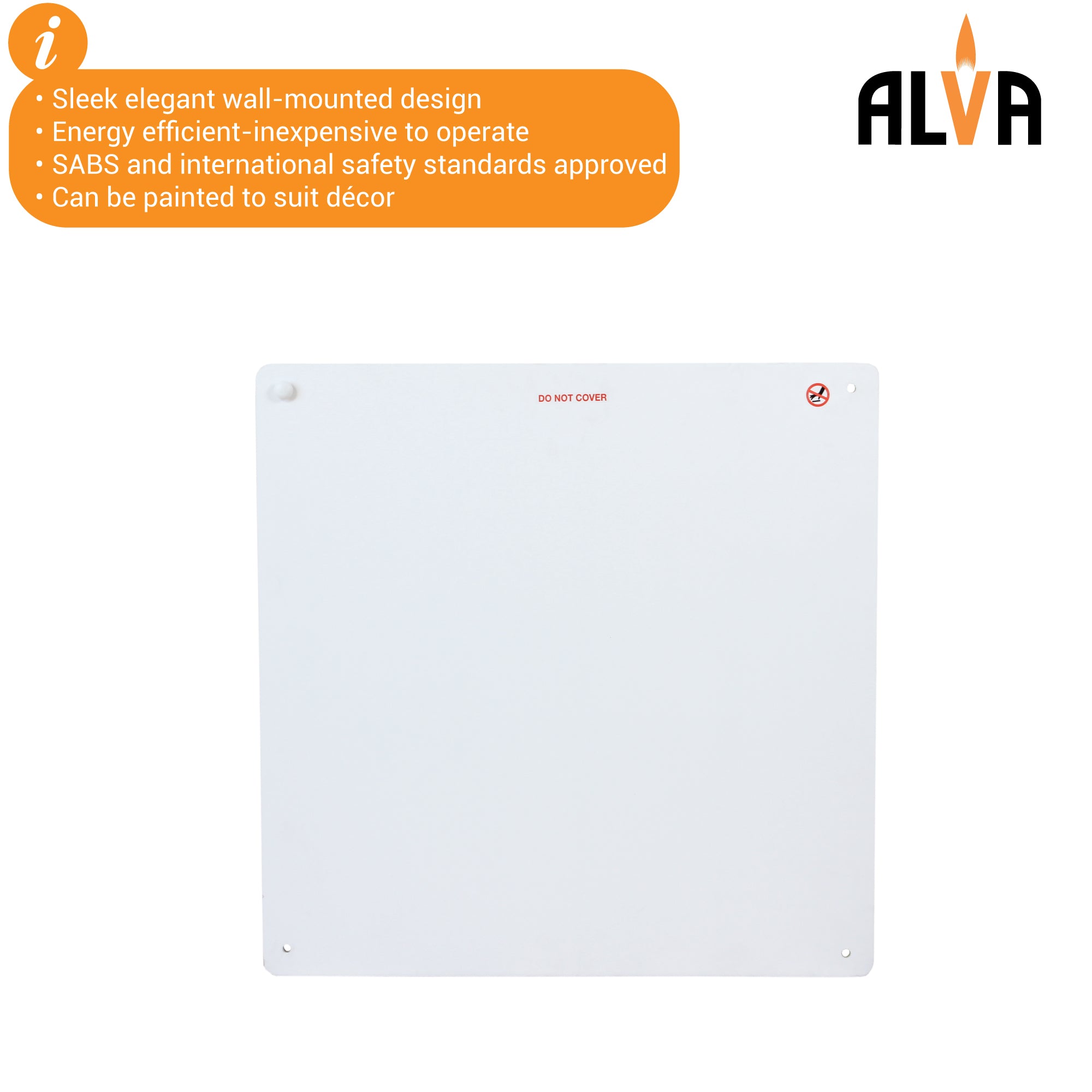 Wall-Panel Electric Heater - 60x60cm - Infrared