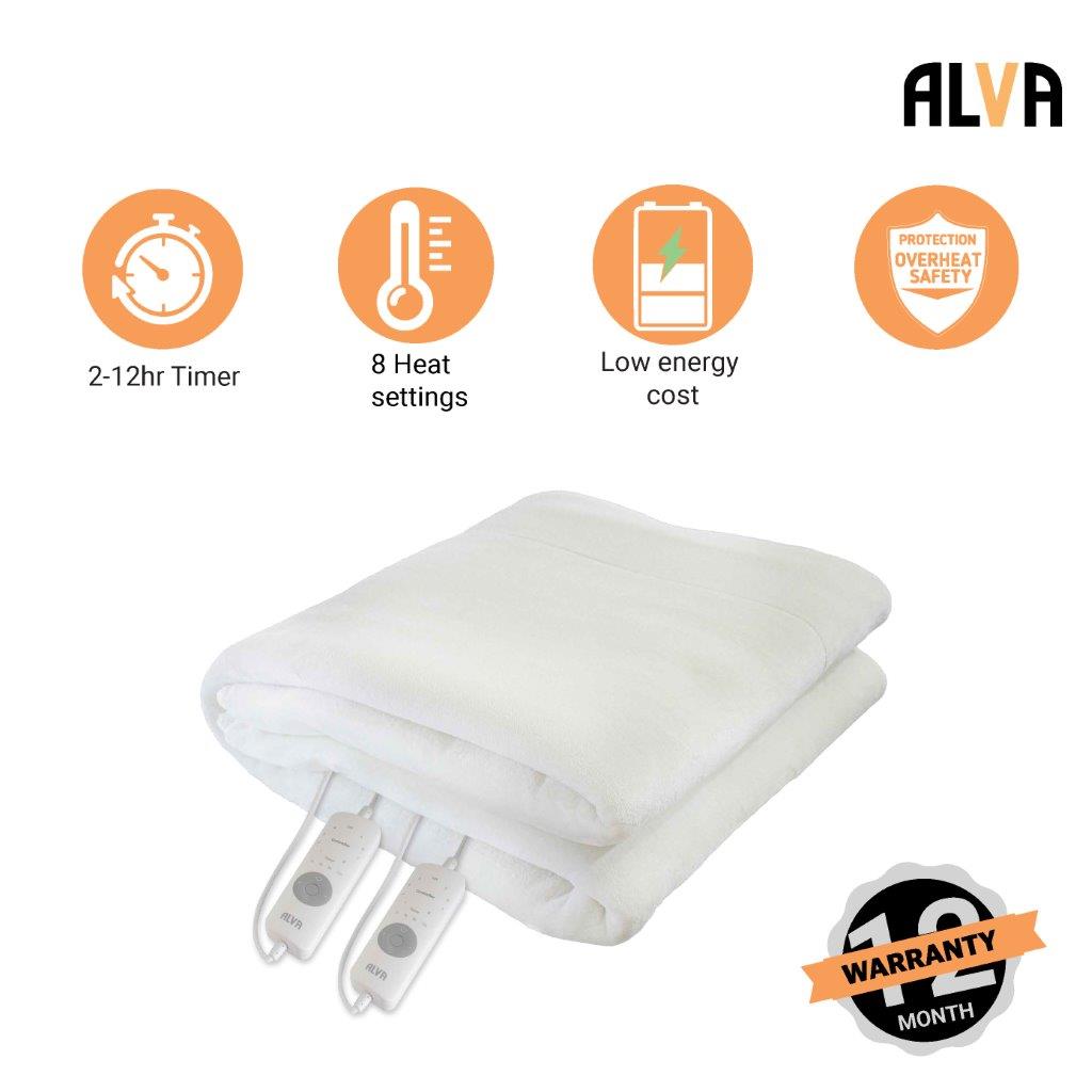 ALVA -  MINK FLEECE FITTED ELECTRIC BLANKETS