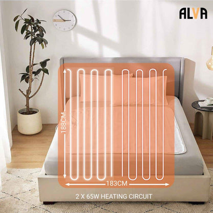 ALVA -  MINK FLEECE FITTED ELECTRIC BLANKETS