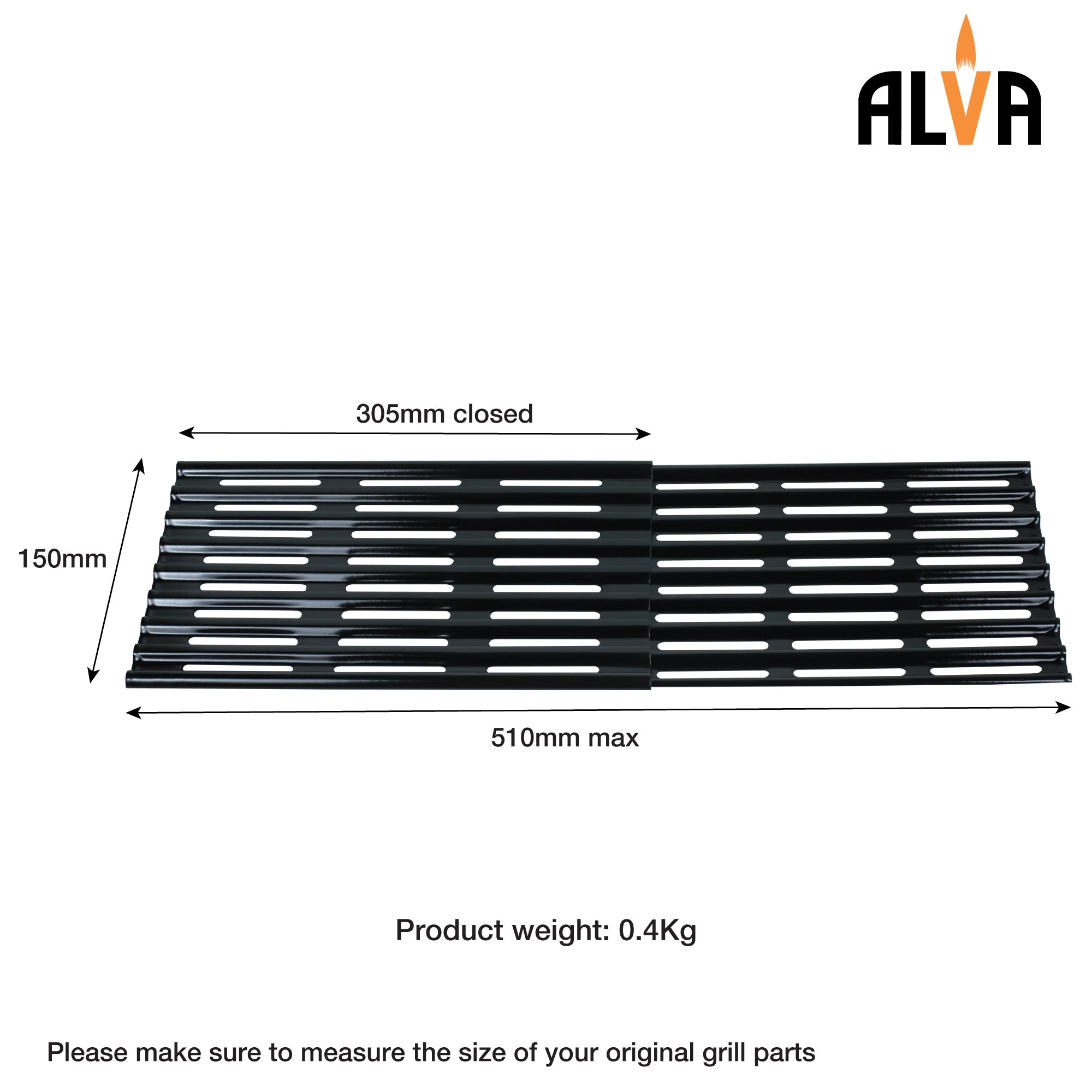 BBQ Grid Adjustable Expanding (30-50x15x1cm)