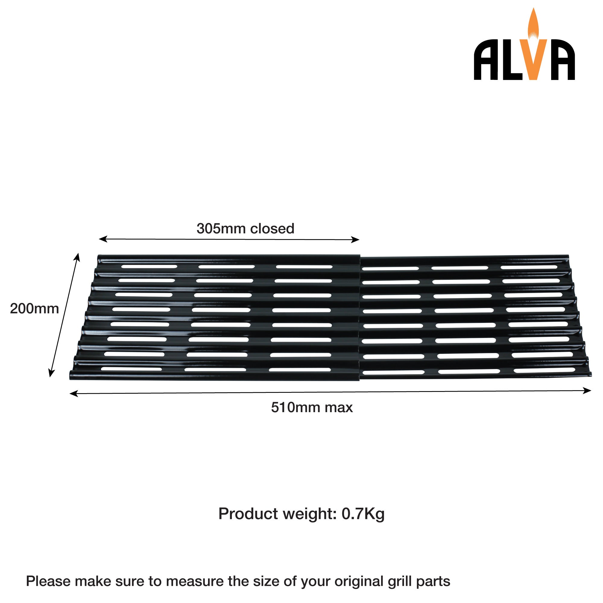 BBQ Grid Adjustable Expanding (30-50x20x1cm)