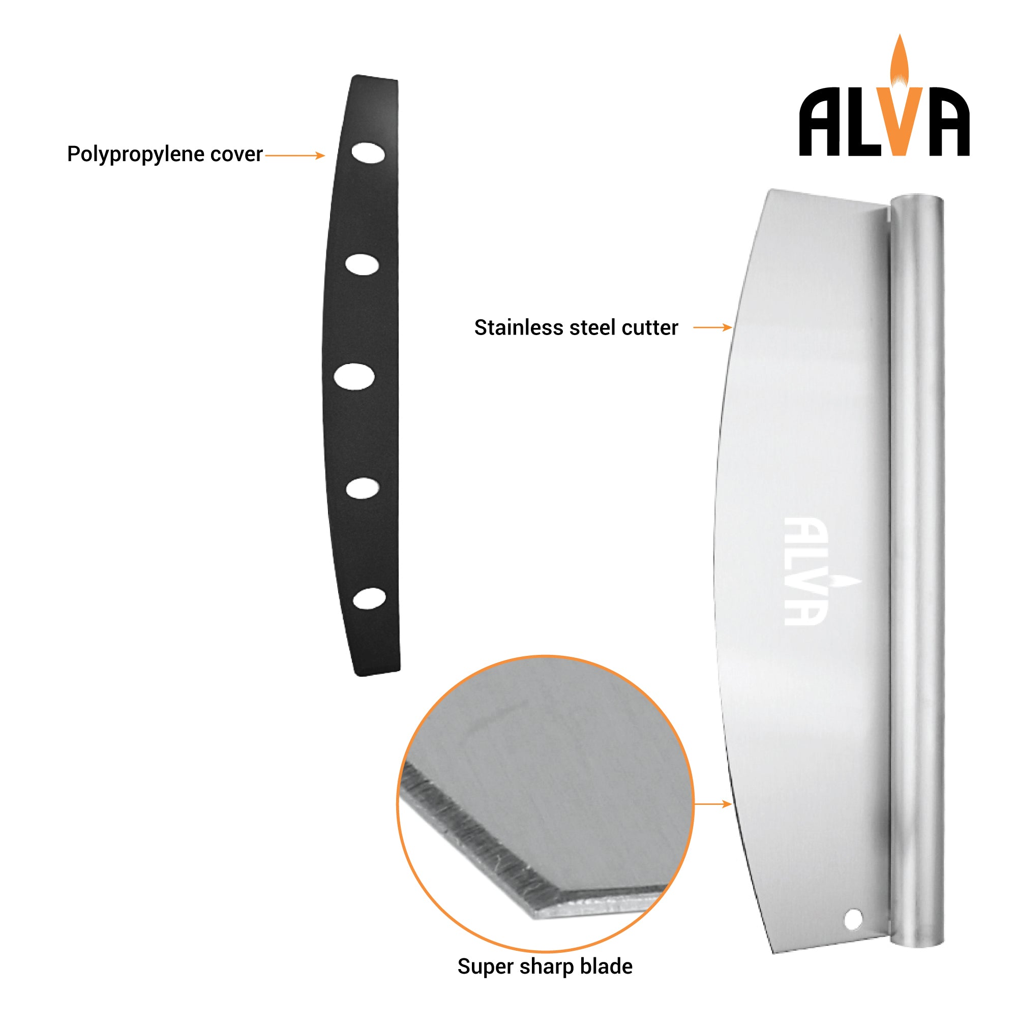 2Pc Pizza Set - Metal Pizza Peel & Cutter Set