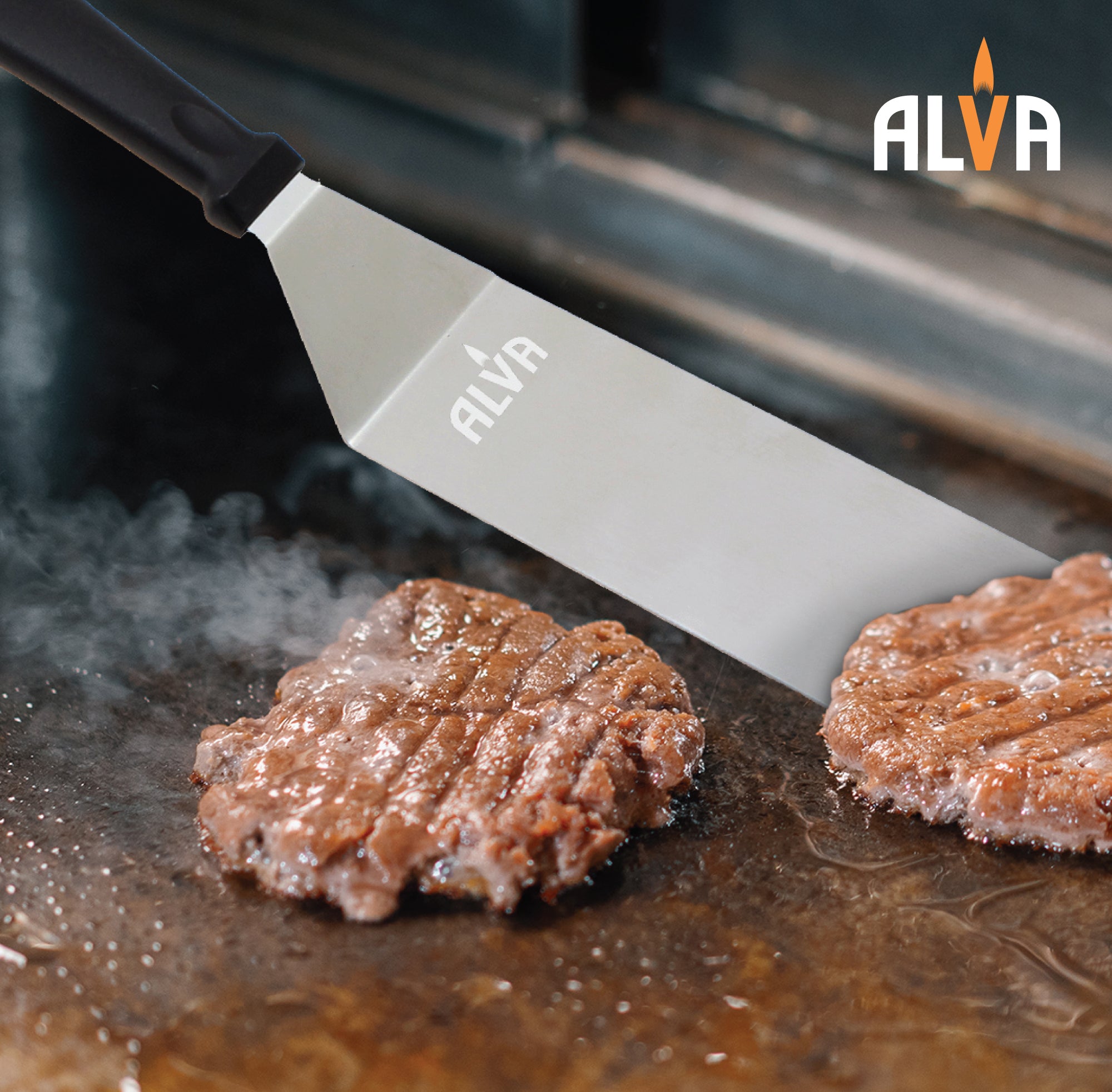 3Pc Griddle Tool Set (Spatula / Cutter / Scraper)