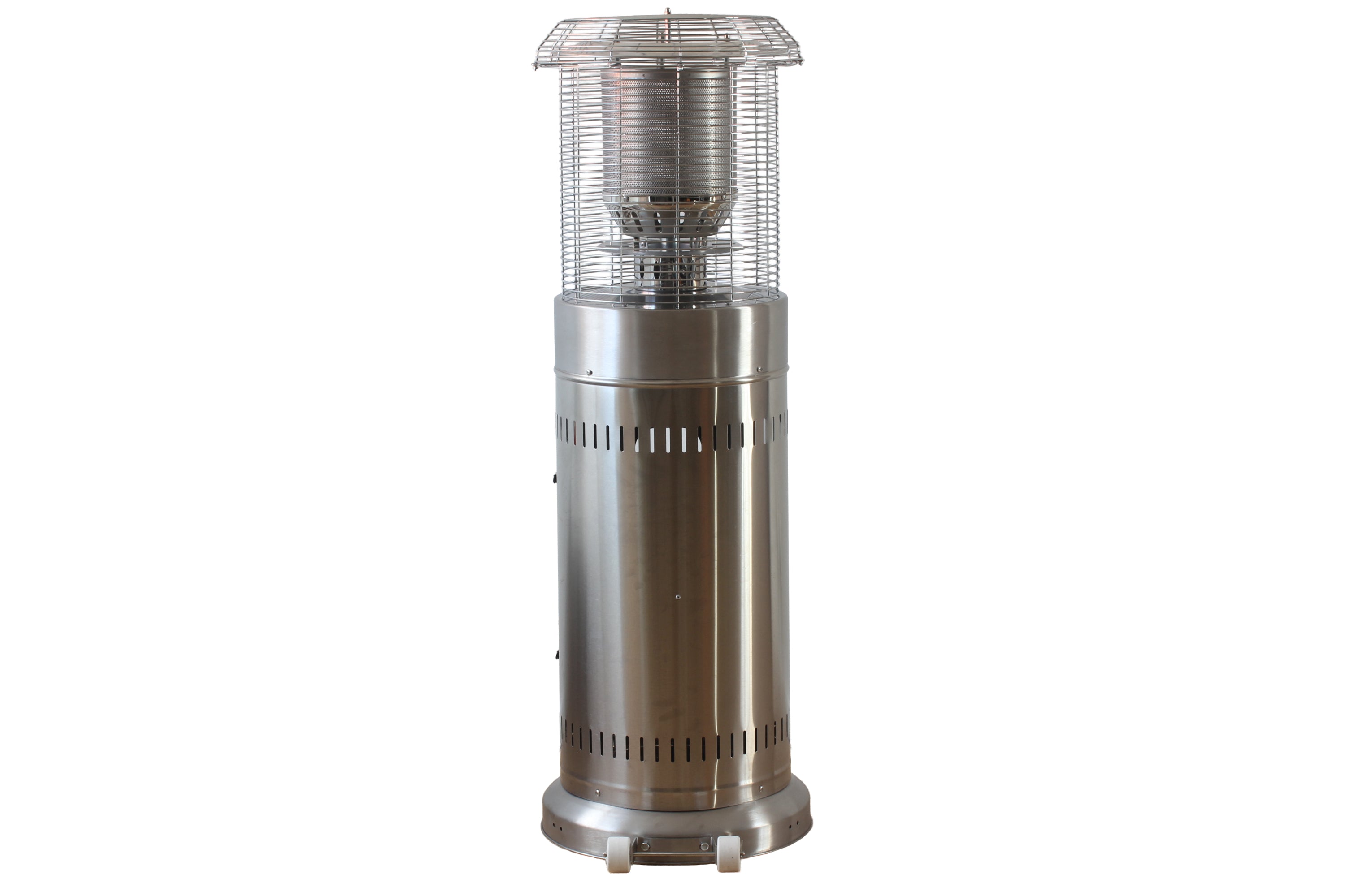 Short Stand Gas Patio Heater 1.35m - Stainless Steel