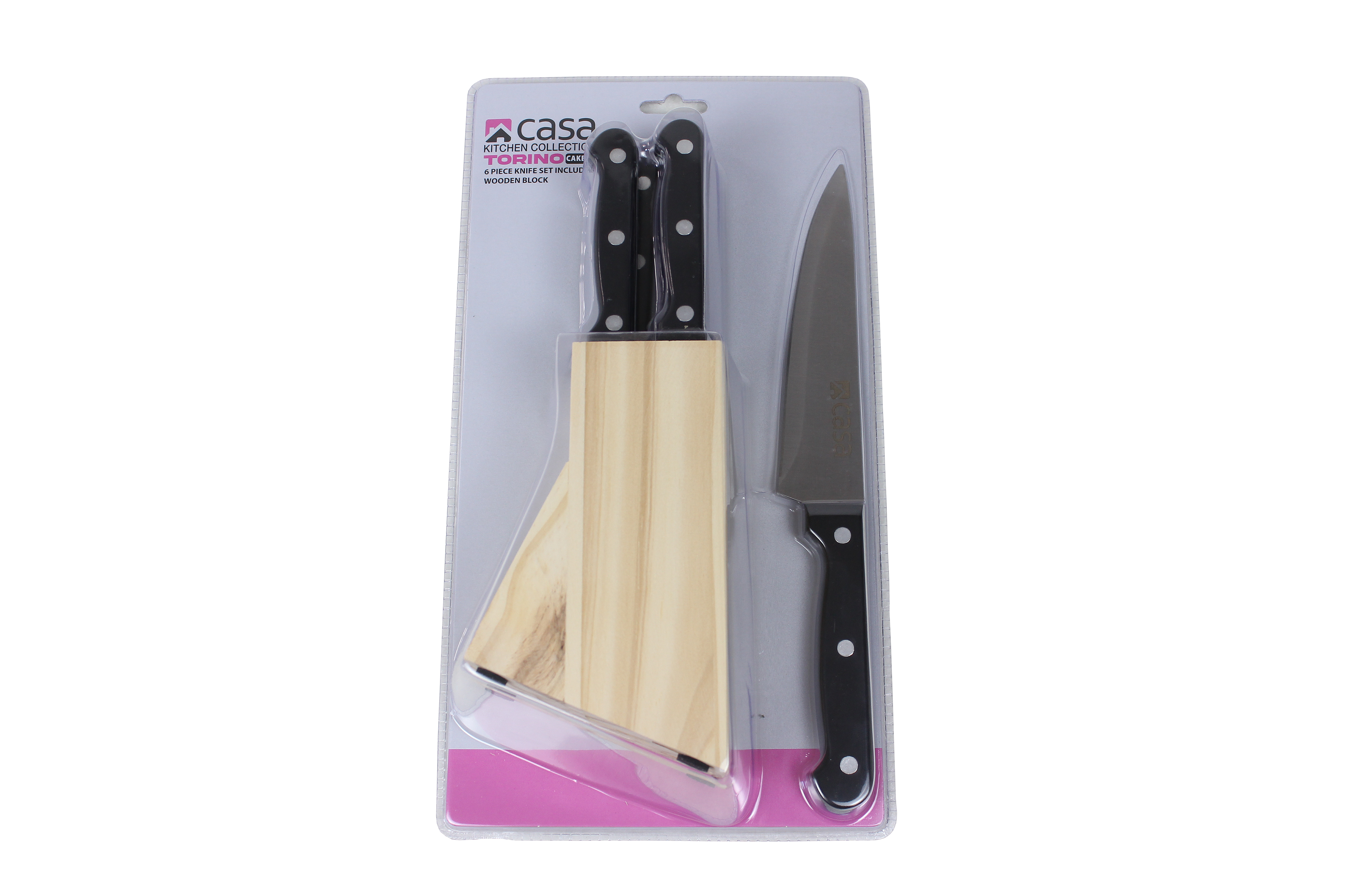 5Pc Knife Set & Wooden Block – Torino