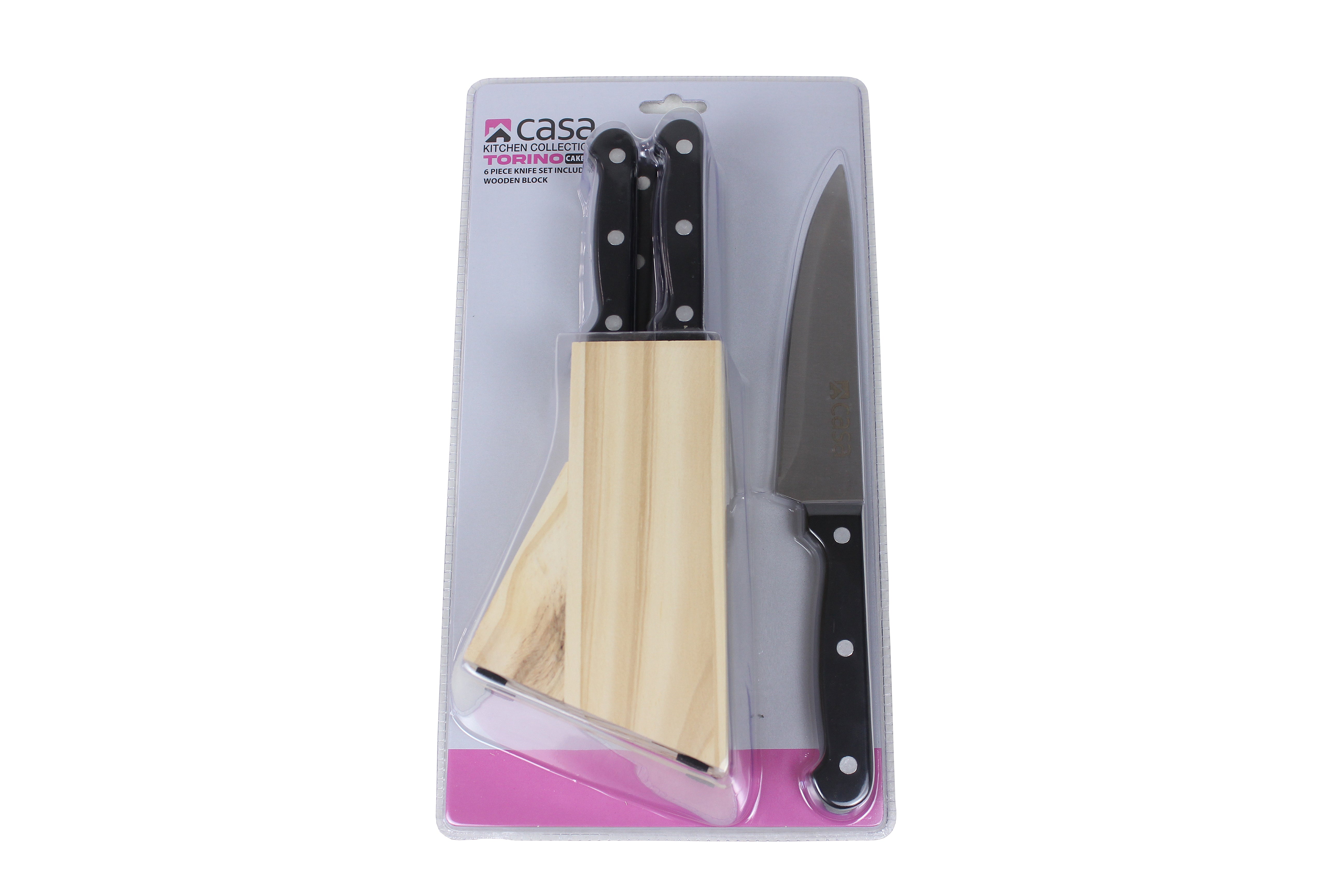 5Pc Knife Set & Wooden Block – Torino