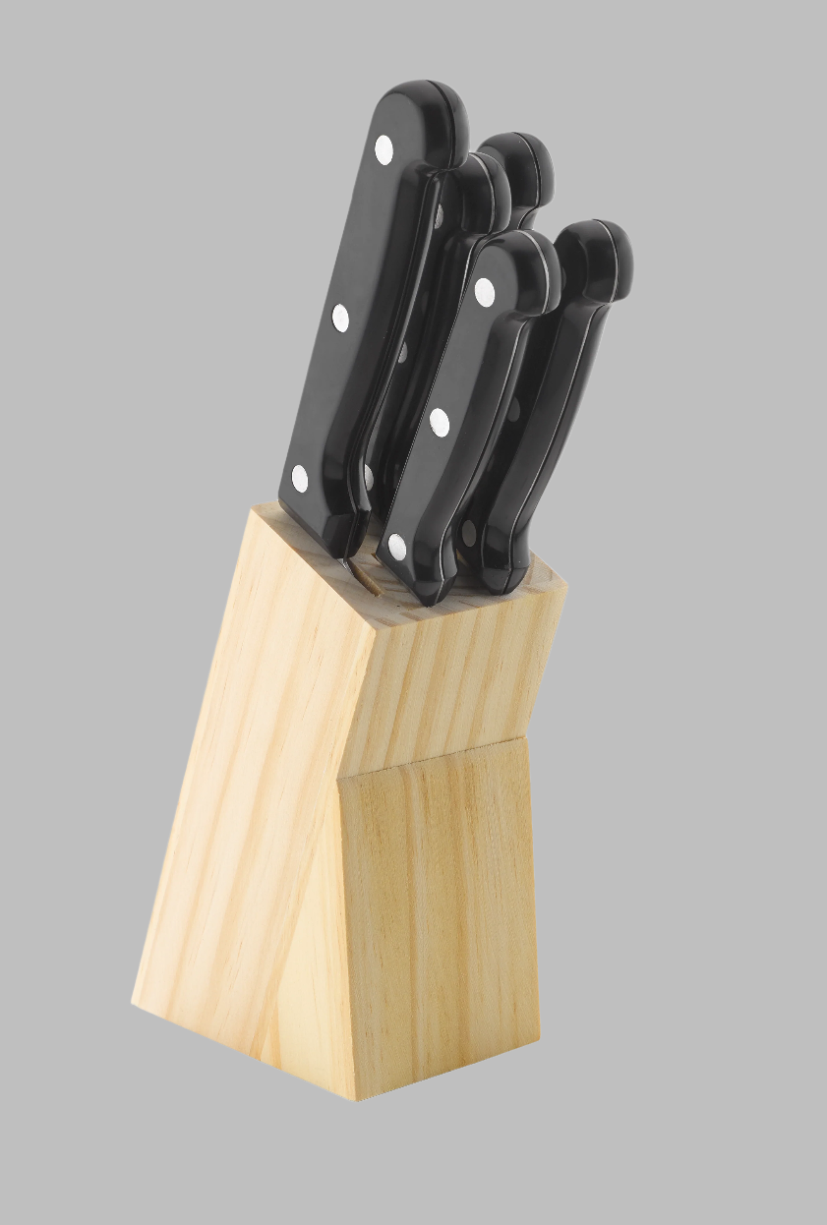 5Pc Knife Set & Wooden Block – Torino