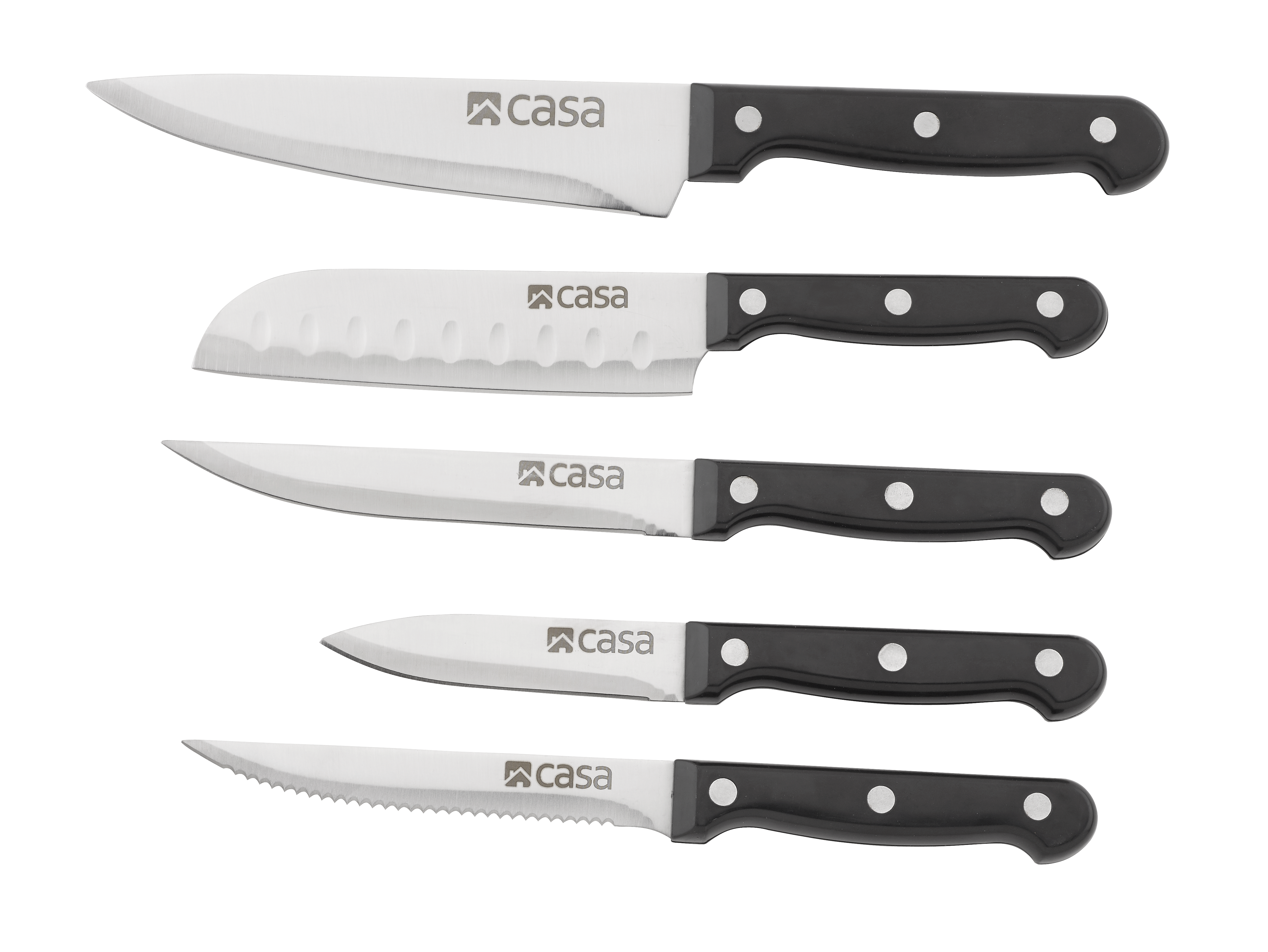 5Pc Knife Set & Wooden Block – Torino