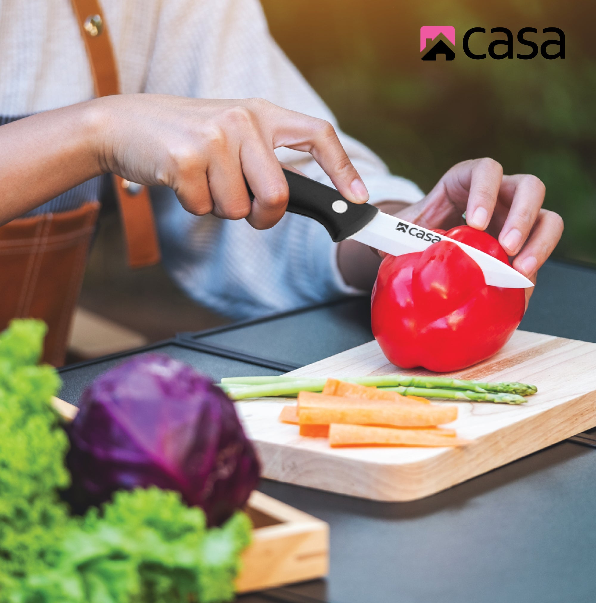 5Pc Knife Set + Bamboo Cutting Board - Verona