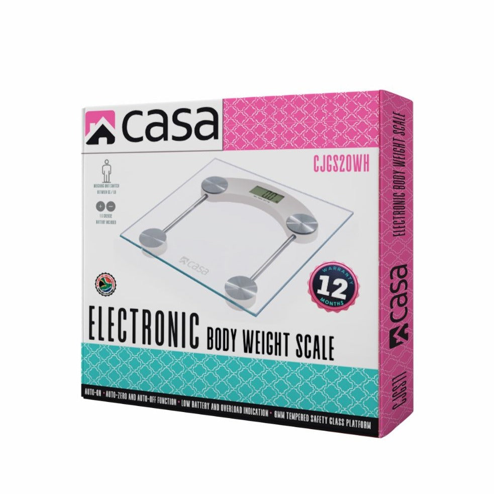 Electronic Bathroom Glass Scale - Square