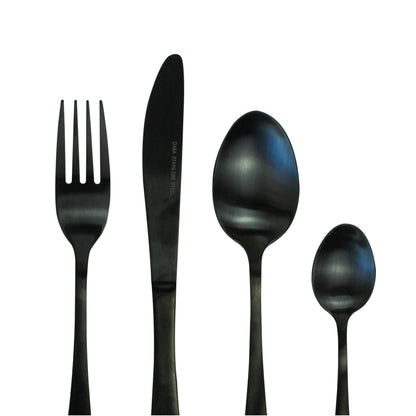 CASA SIENA 16PC CUTLERY SET | STAINLESS STEEL | MATTE BLACK FINISH