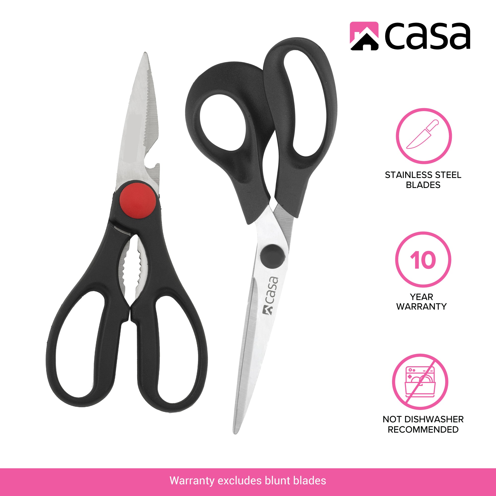 2Pc Food Shears Scissors Set - Bari