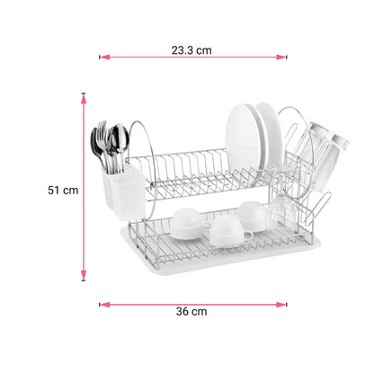 CATANIA 202 CHROME PLATED DISH DRAINER 2 TIER