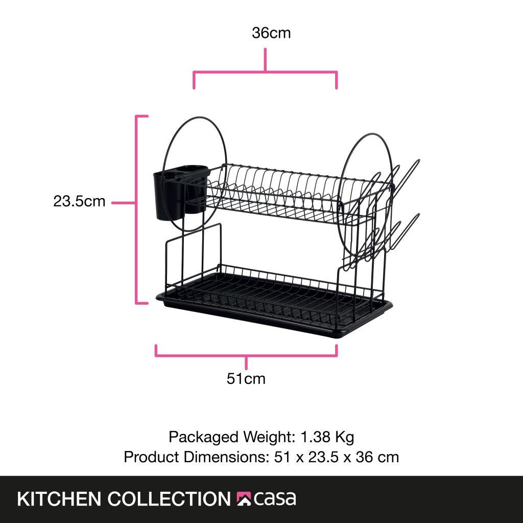 Dish Drainer 2-Tier - Catania 203 - Matt Black