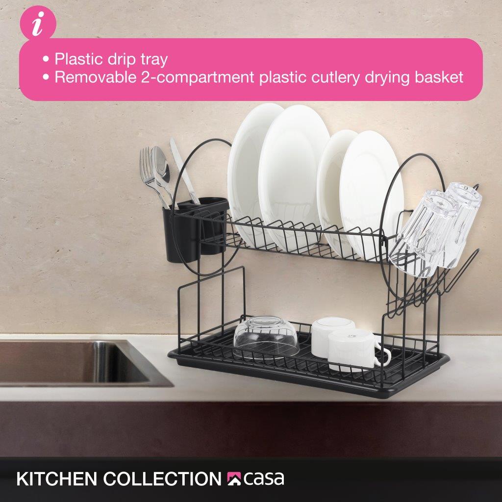 Dish Drainer 2-Tier - Catania 203 - Matt Black